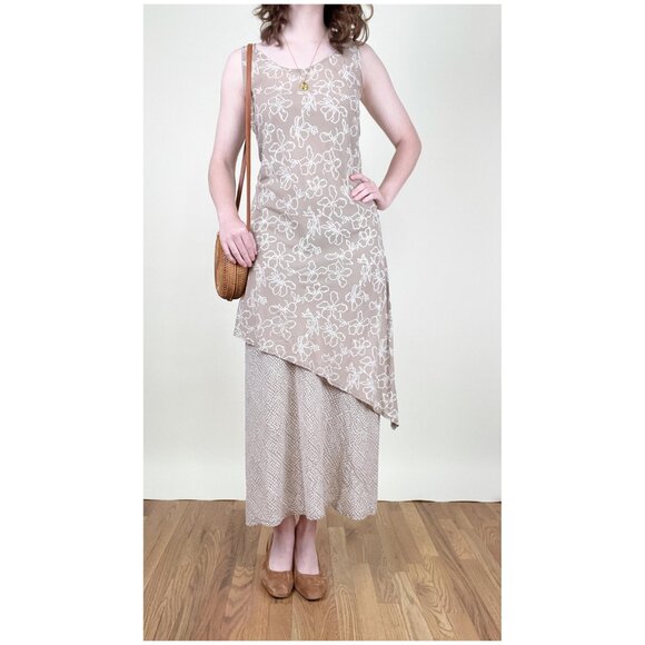 Vintage Summer Sundress Slip Mini Midi Maxi Sun Dress Floral Coastal Boho Flowy - Picture 8 of 8